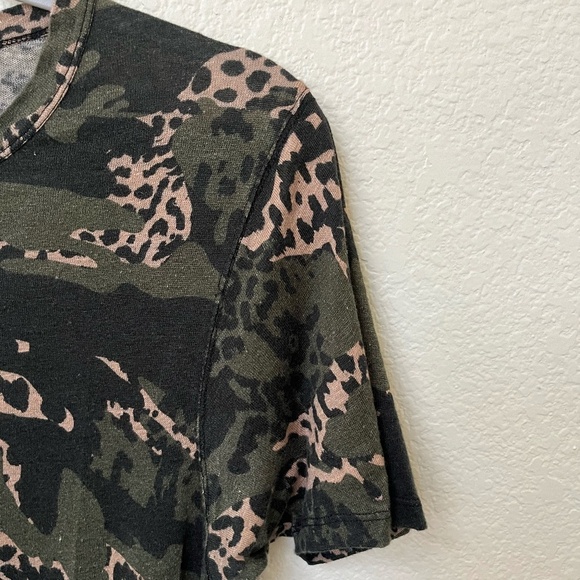 ZADIG & VOLTAIRE | Contemporary Black Camo Military T-Shirt 100% Linen | Size S - Picture 6 of 11